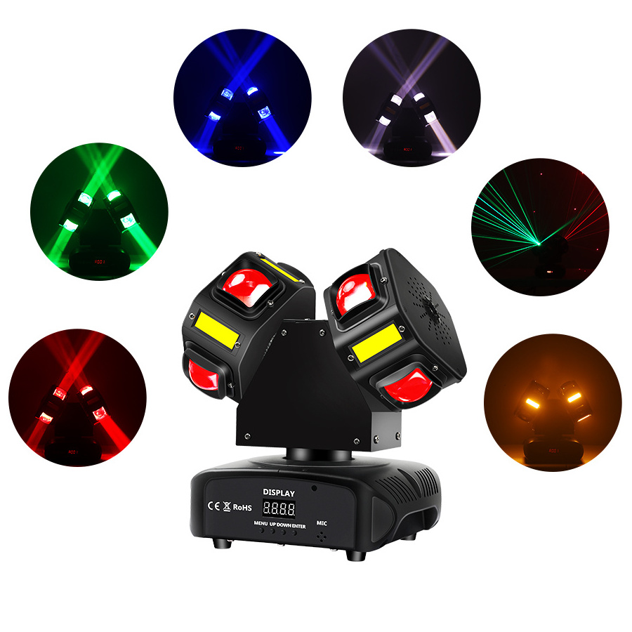 VALAVA Double Sides 8*10W Led Beam Laser Strobe Lighting Moving Head Light Stage Lights For DJ Discos Party Night Club