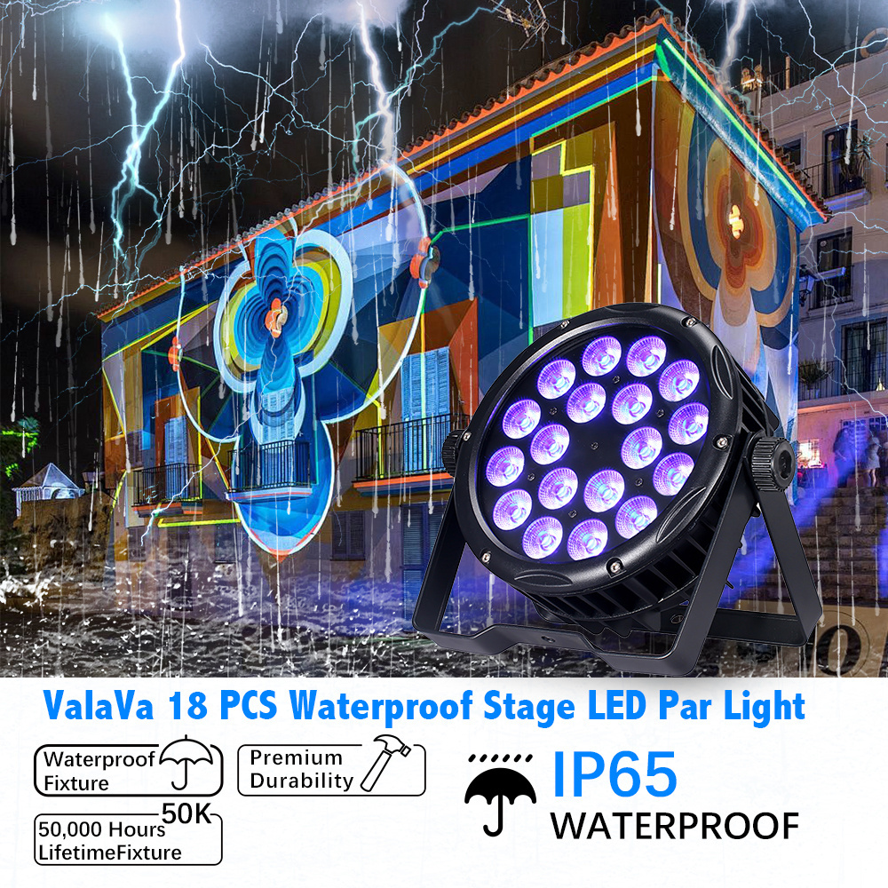 Outdoor Par Lights 18*8W RGBW 4IN1 LED Disco DJ Party Holiday Christmas Music Club DMX Waterproof Ip65 Flash Stage Lighting