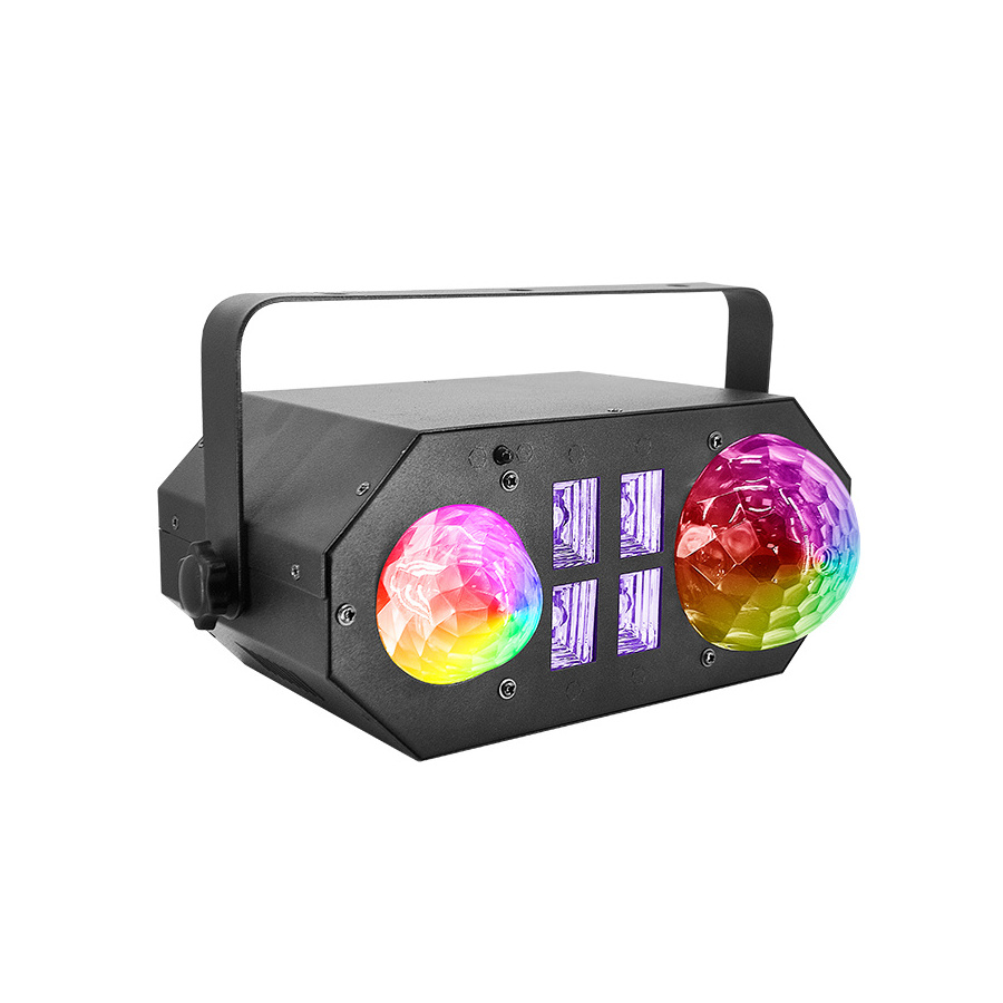 VALAVA 30W Red Green Color Laser Lights With UV Disco Ball SMD Strobe and Laser 6Pcs LED 5 in1 Mini Porfortable LED Stage Light