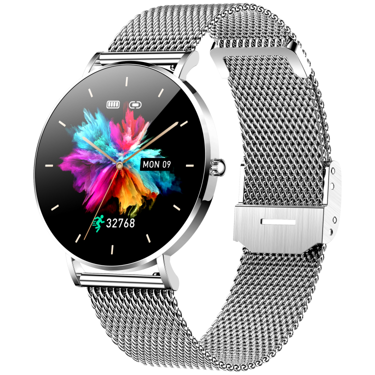 T8 AMOLED Hd Round Touch Screen Display Smartwatch Men Women Waterproof Stainless Steel Fashion Smart Watch