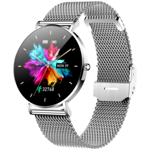 T8 AMOLED Hd Round Touch Screen Display Smartwatch Men Women Waterproof Stainless Steel Fashion Smart Watch