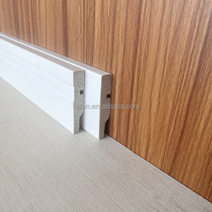 Modern Ps Foam Plain Panel Moulding For Wall Decoration Plastic Primed Base Molding Skirting Board Baseboard Trim For Interior