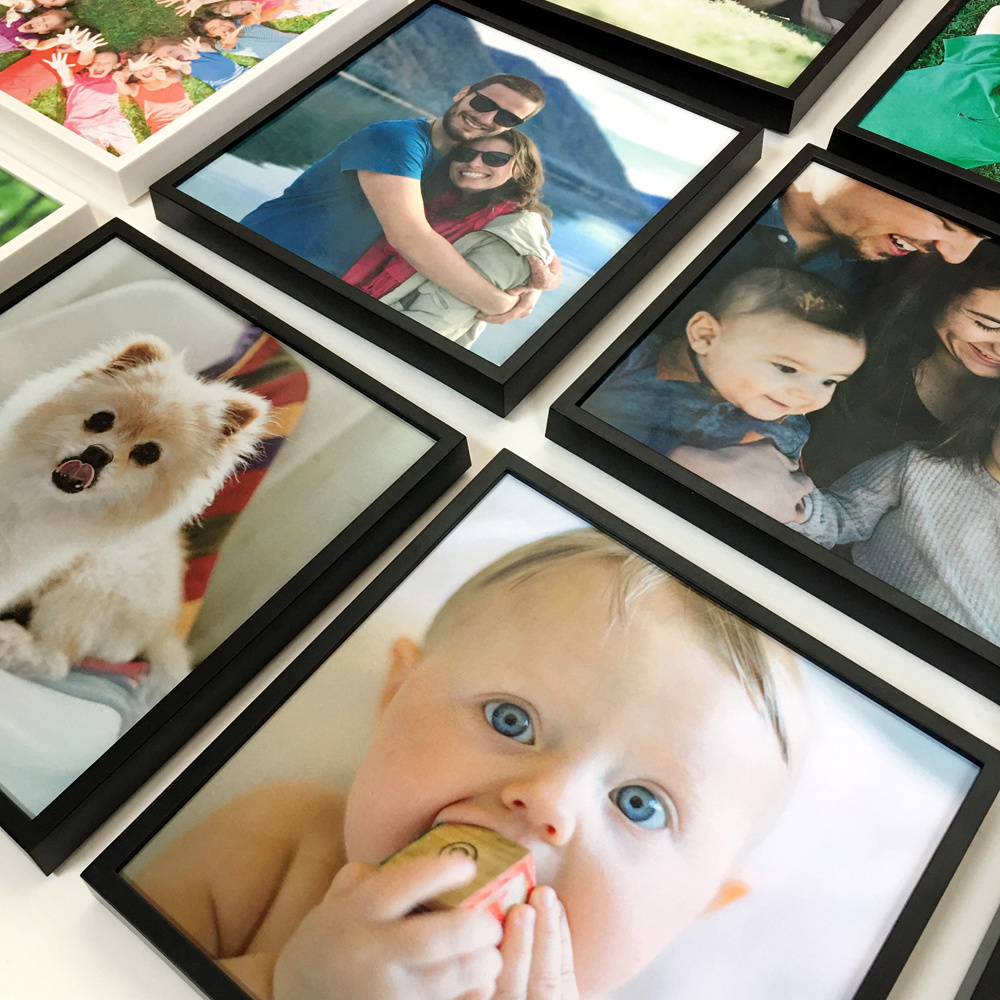 Wholesale White Black Sticker on Wall Adhesive Light Weight Creative Removable Tiles Picture Photo Frames 8x8