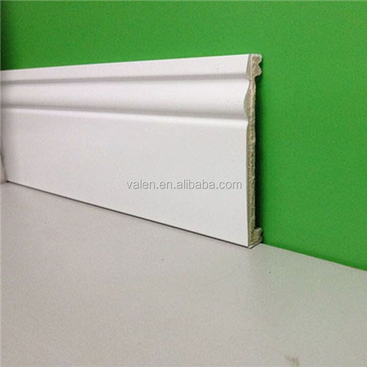 Factory Wholesale Cheap Prices Hotel Plastic White Skirting Board Covers For Sale 4inch Polystyrene Lowes Baseboard Molding