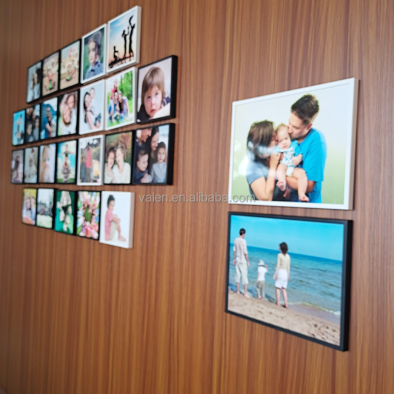 New Product Wholesale Lovely Sticker Square Picture Restickable Mix Tiles Photo Frames 8x8 Plastic ABS Digital Printing