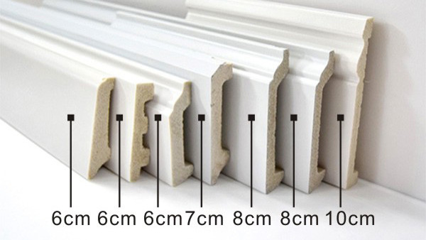 Different Types of Furniture White Wall Plastic Foam Modern Trim Baseboard Molding Covers Skirting Board