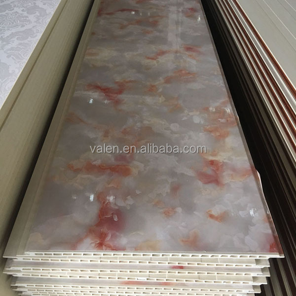 PVC Bathroom Wall Covering Panels Modern in Foshan Factory Price Hotel Waterproof Rectangle 3 Meter or Your Size 9mm 10pcs/ctn