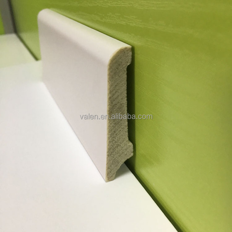 Hualun Guanse Eco-Friendly PVC Flooring Accessories Decorative Wall Baseboard Molding Covers PS Skirting Board