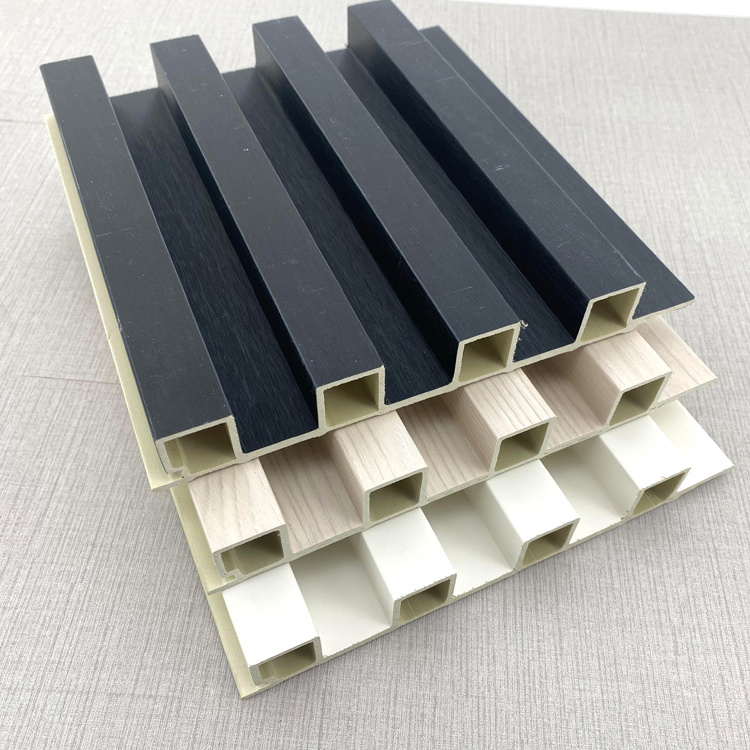 Factory Prices WPC Cladding Wood Plastic Composite Indoor PVC Wall Panel Design Building Materials Decor 3D Fluted Wall Panel