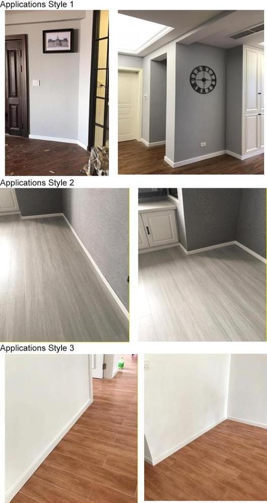 Different Types of Furniture White Wall Plastic Foam Modern Trim Baseboard Molding Covers Skirting Board