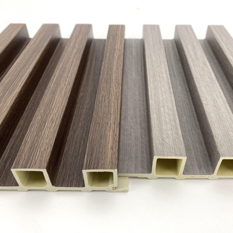 Factory Prices WPC Cladding Wood Plastic Composite Indoor PVC Wall Panel Design Building Materials Decor 3D Fluted Wall Panel