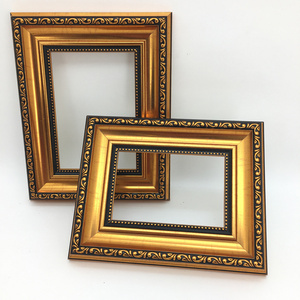 Professional Customized Size Color Fancy Pattern White Photo Frames,Gold Picture Frame