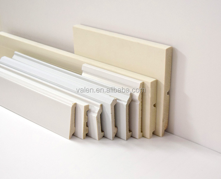 Factory Wholesale Cheap Prices Hotel Plastic White Skirting Board Covers For Sale 4inch Polystyrene Lowes Baseboard Molding