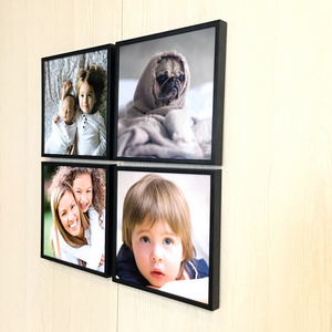 New Product Ideas 2024 Wholesale Sticker Fotos Light Weight Photo Frames 8x8 Wall Plastic ABS 8pcs/carton Box Digital Printing