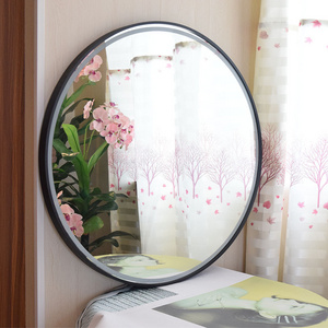 Aluminum Alloy Round Frame Wall Hang Vanity Bathroom Mirror With LED Lights