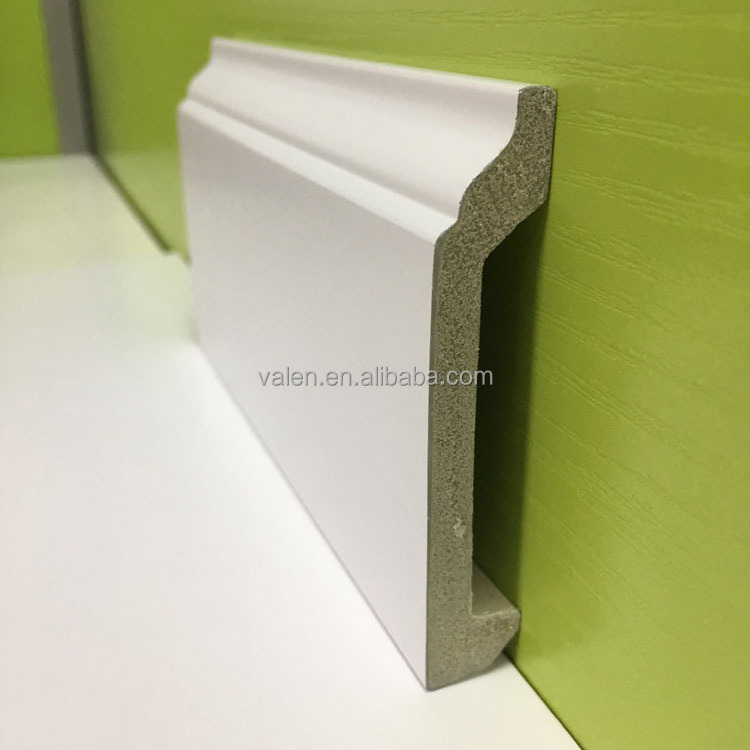 Hualun Guanse Decoration Plastic PVC Floor Strip Moulding Line PS Skirting Baseboard Cover Polymer Wood Color Skirting Board