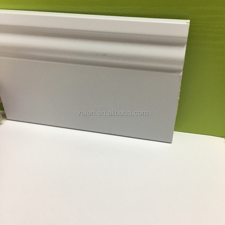 Hualun Guanse Manufacture China Supply Plastic Baseboard Skirting Board PS Easy Install Wall Trim Baseboard Molding For Floor