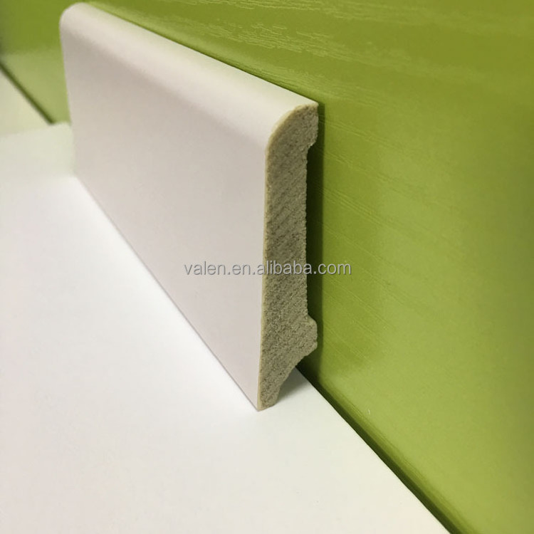 Hualun Guanse Eco-Friendly PVC Flooring Accessories Decorative Wall Baseboard Molding Covers PS Skirting Board