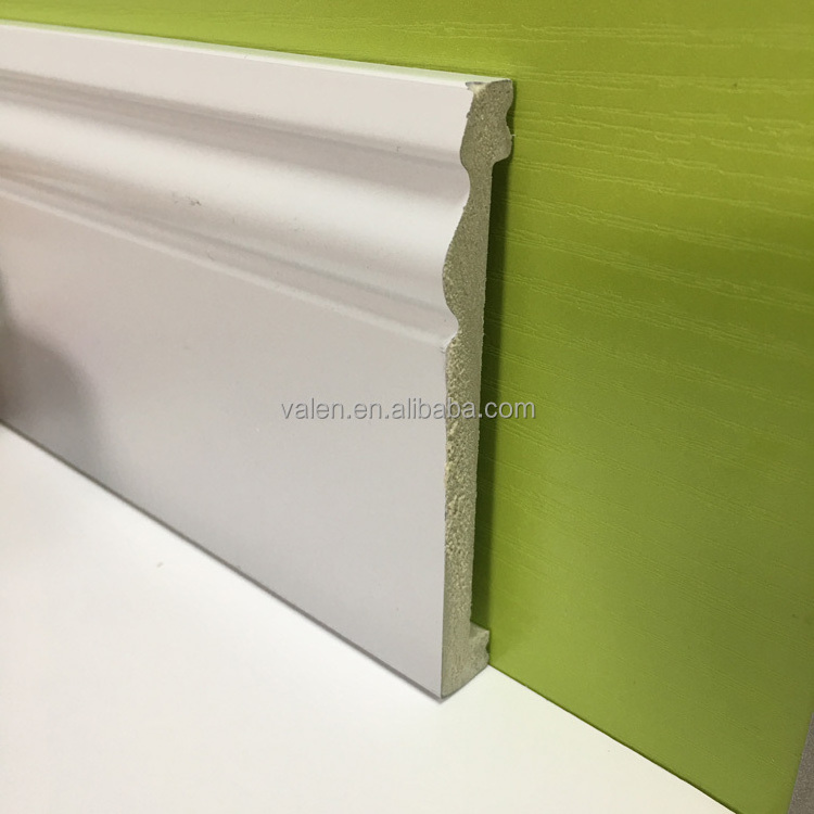 Hualun Guanse Manufacture China Supply Plastic Baseboard Skirting Board PS Easy Install Wall Trim Baseboard Molding For Floor