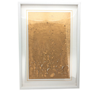 Wholesale New Design Three-Dimensional Shadow Box Frames Gold Core White Cardboard Bulk Picture Frame