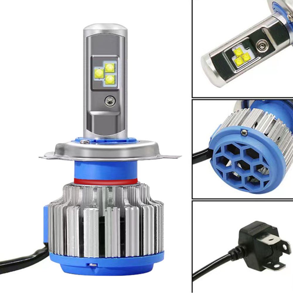 RAYCH Car Led Headlight Bulb T1  Led  Car Headlamp 80W 8000lm 6000k H4 H11 H8 9005 9006 led Canbus Auto Led Headlights H7