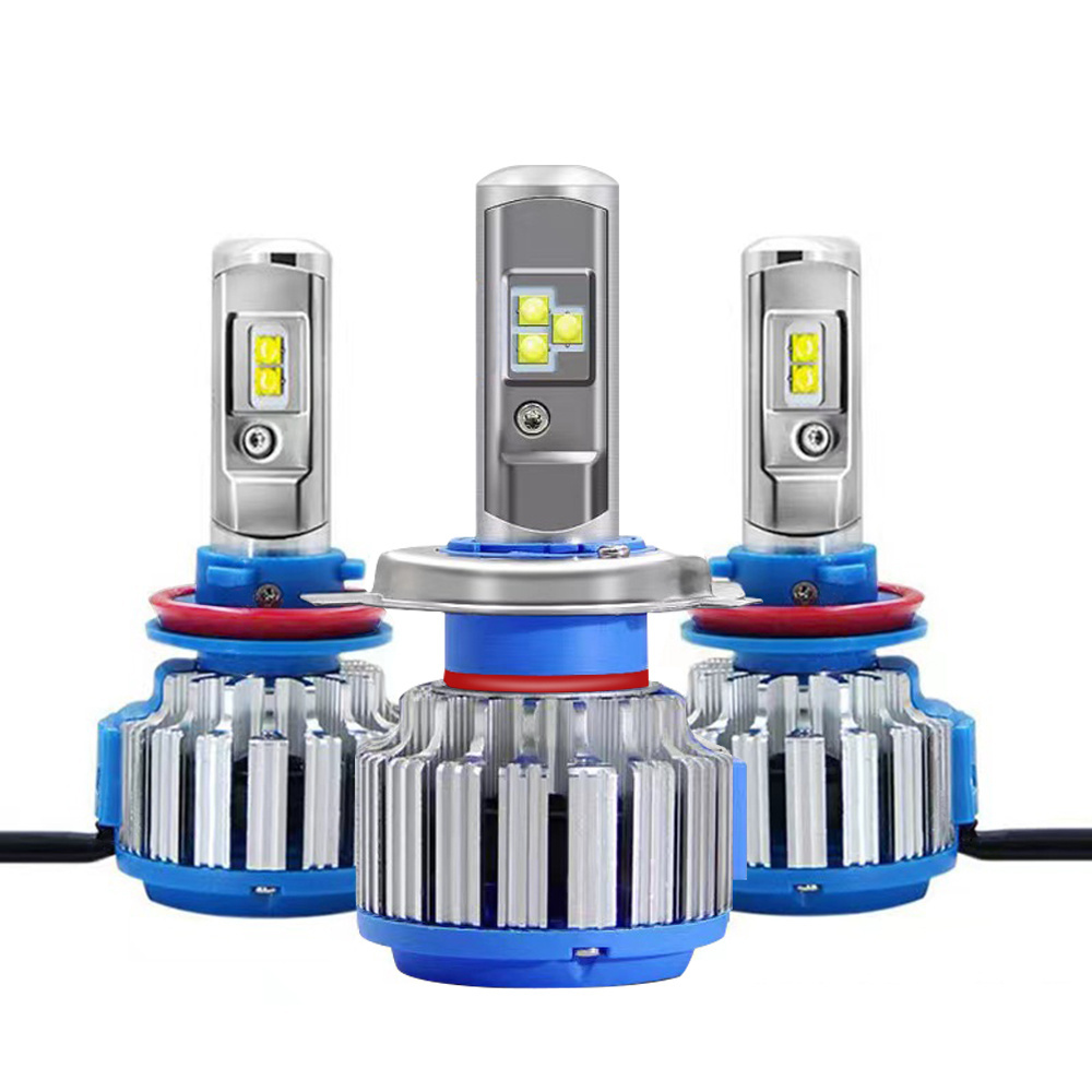 RAYCH Car Led Headlight Bulb T1  Led  Car Headlamp 80W 8000lm 6000k H4 H11 H8 9005 9006 led Canbus Auto Led Headlights H7