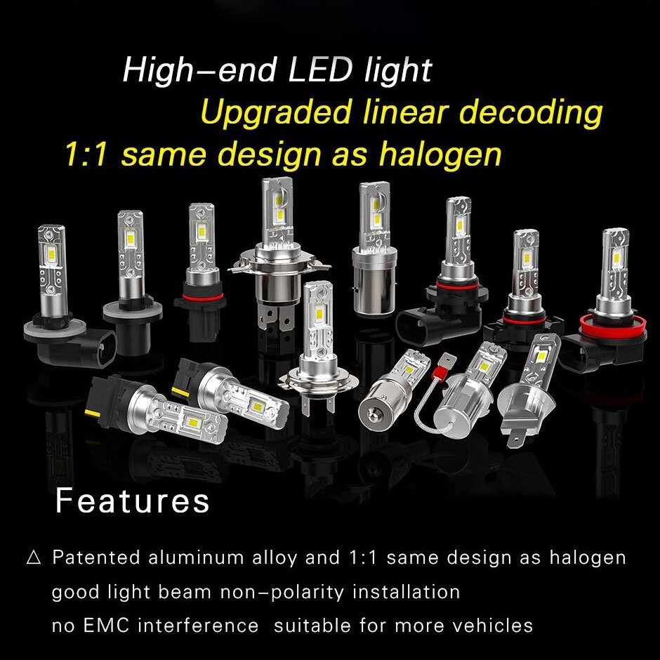 Factory V1 led headlight csp chip 80w 8000lm plug and play bulb H1 H3 H4 9005 9006 H7 H11  for auto lighting system