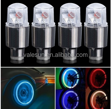 Universal Motorcycle Car Wheel Dust  Auto Glow Tyre Stem Air Valve Cover Light Autoluminescence Car Tire Valve