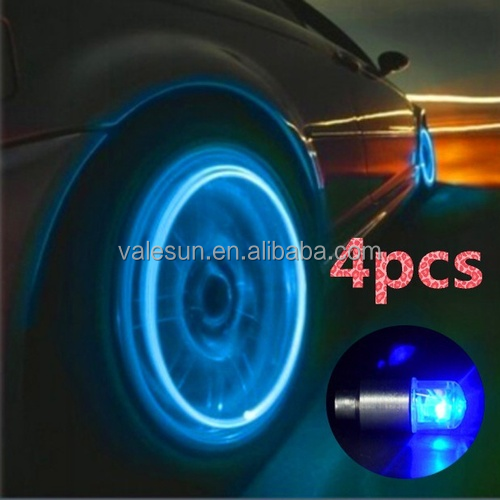 4pcs Bike Wheel Light Car Motorcycle Bicycle Wheel Lights Tire Tyre Valve Hat Flash Led Light Spoke Lamp Auto Accessories Car