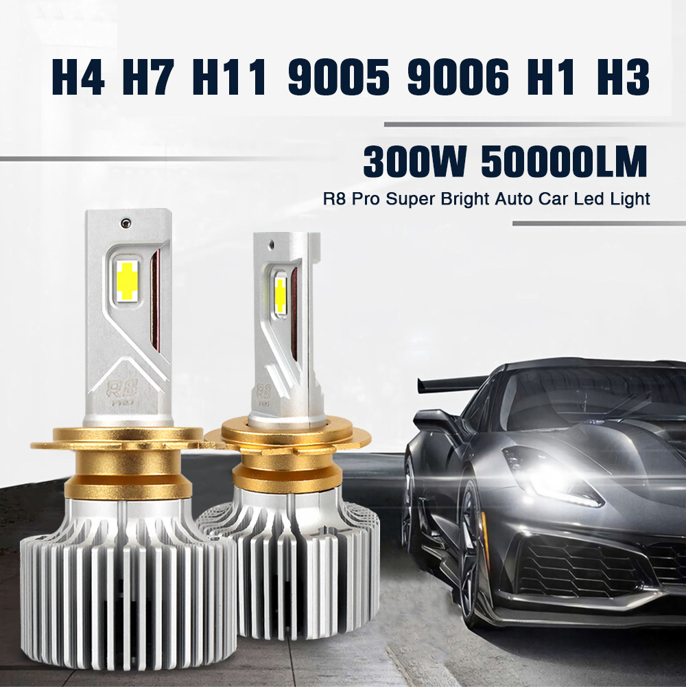 valesun new arrival R8 pro 300W 50000LM led headlight bulb H1 H3 H7 H11 H13 880 9005 9006 9007 led headlight bulb h4 Auto Parts