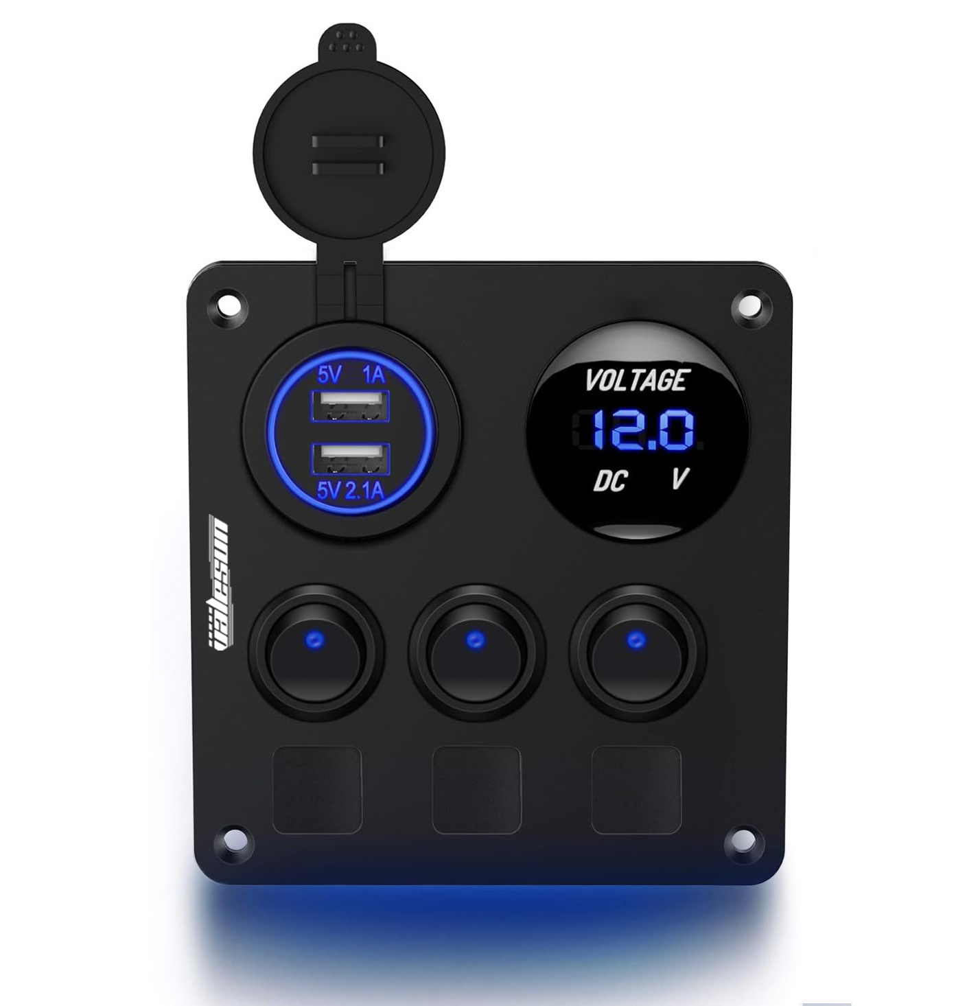 Marine Switch Panel Waterproof 3 Gang Switch Panel Usb Charger Voltmeter 12v On/off Switch Panel Boat Electrical