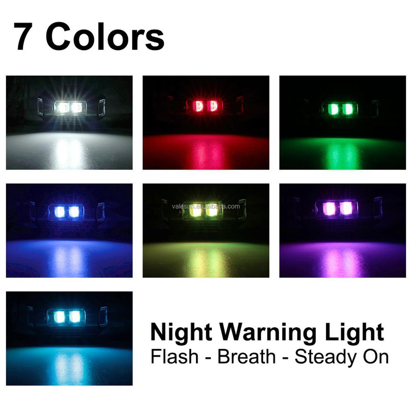 Cheap 7 Colors Drone Strobe Light Usb Led Anti-collision Bike Aircraft Night Flying Mini Signal Flashing Warning Light