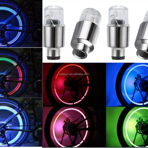 4pcs Bike Wheel Light Car Motorcycle Bicycle Wheel Lights Tire Tyre Valve Hat Flash Led Light Spoke Lamp Auto Accessories Car