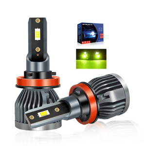 F2S CSP 80W  led fog lights lemon green/6000K LED Headlight Bulb car led headlight bulb 9005 9006 h11 h4 led headlights