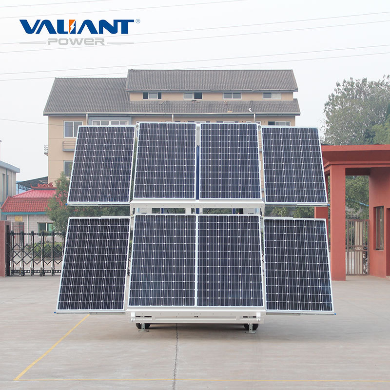 solar power generator 50kw of mobile solar trailer for DC24V