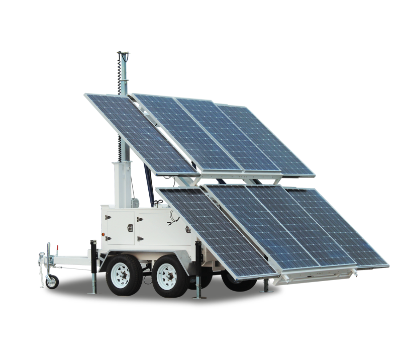 solar power generator 50kw of mobile solar trailer for DC24V