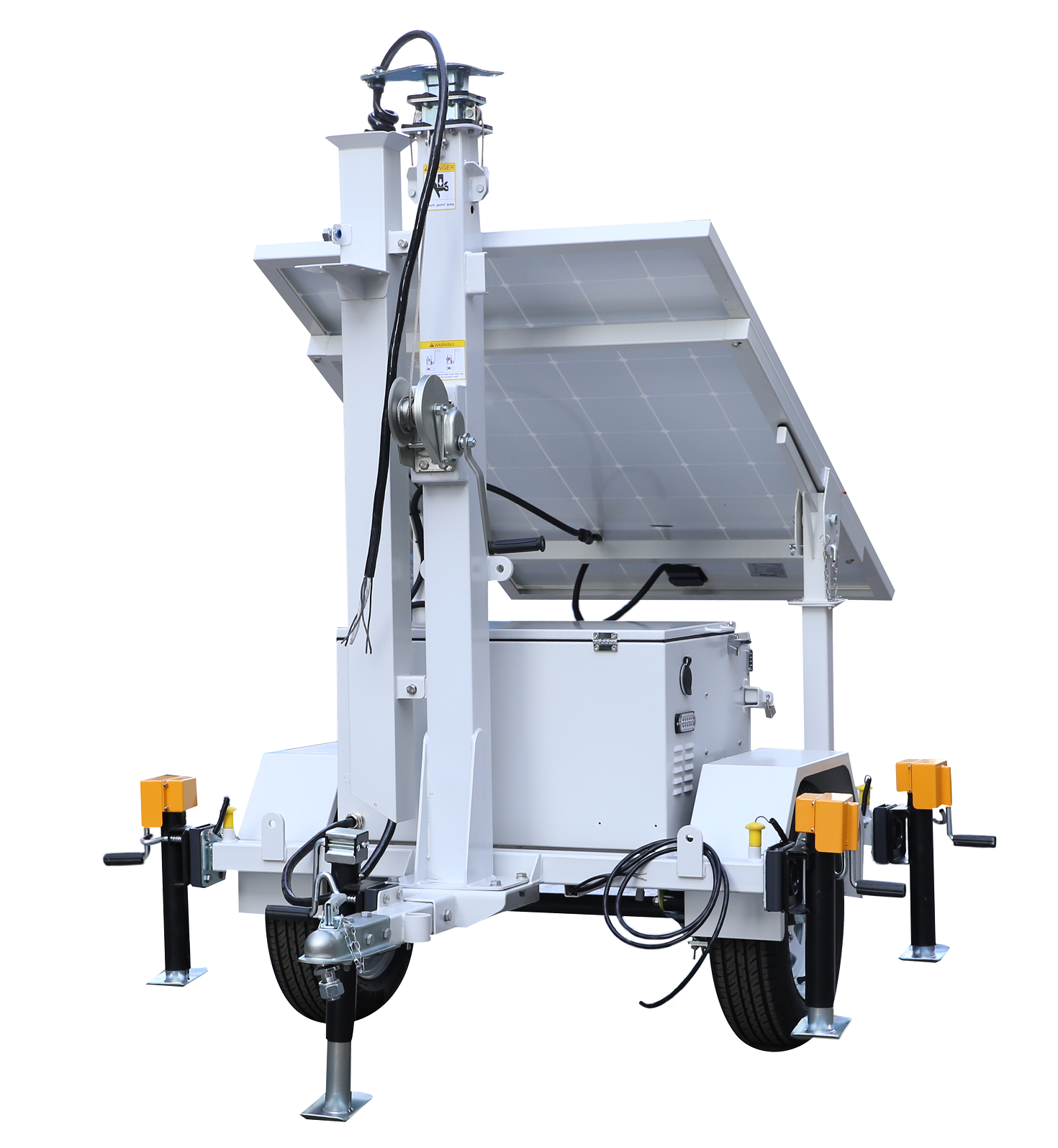 Mobile portable Solar trailer for camera security CCTV camera system