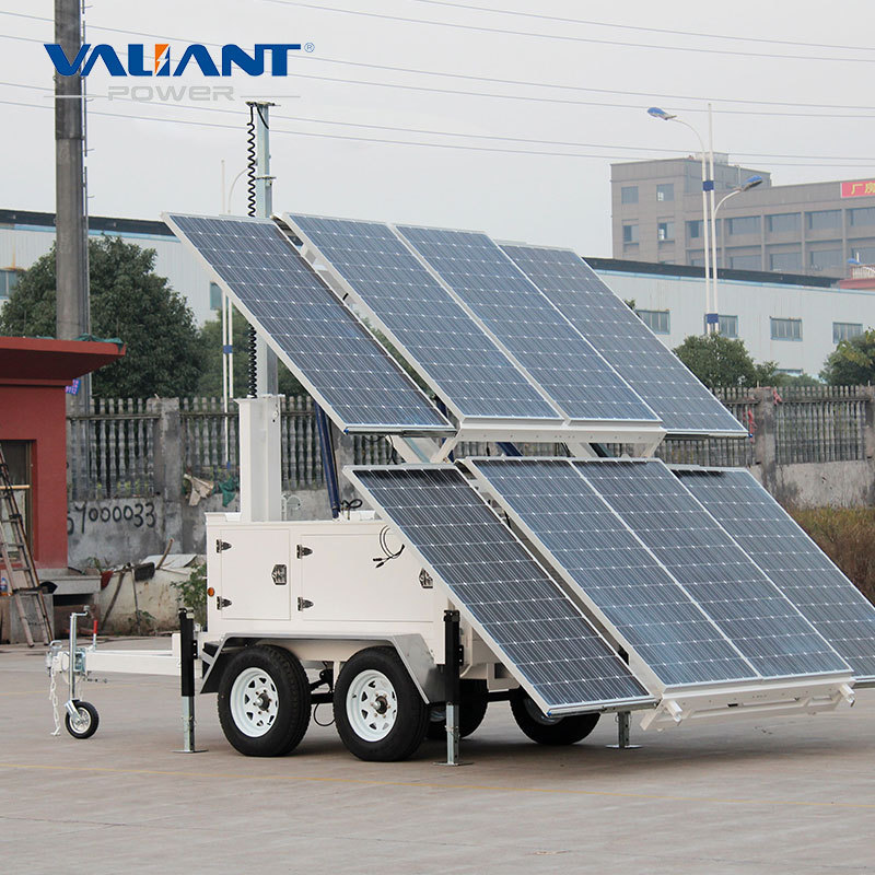 solar power generator 50kw of mobile solar trailer for DC24V