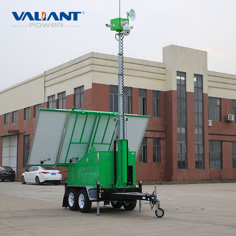 High Mast CCTV Solar Trailer 24h Guard