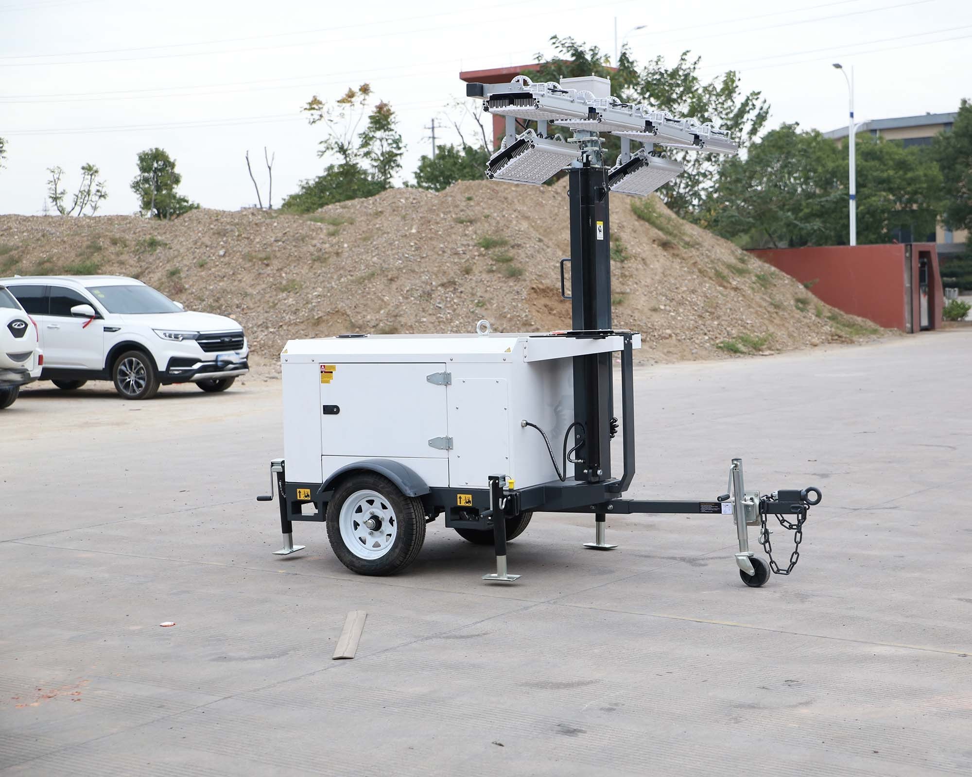 9m Hydraulic Telescopic Mast Mobile Diesel Light Tower