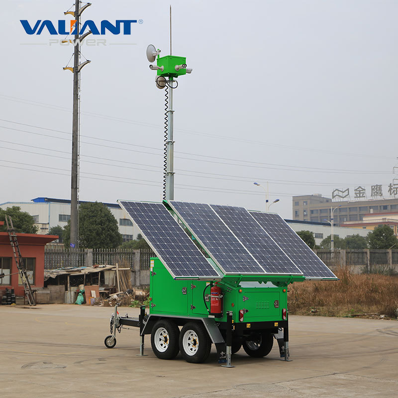 High Mast CCTV Solar Trailer 24h Guard