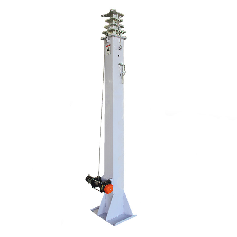 3-10m mobile cctv tower mounted telescopic mast pole