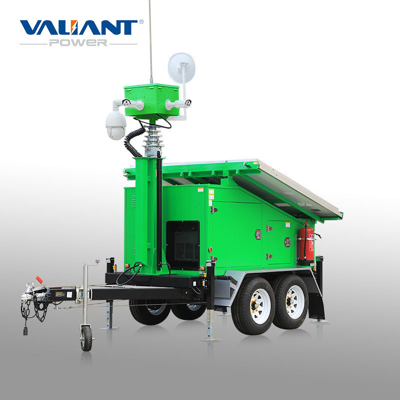 solar energy mobile CCTV trailer of video surveillance system