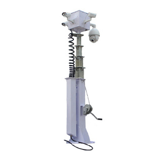 3-10m mobile cctv tower mounted telescopic mast pole