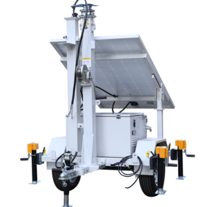 Mini Mobile portable Solar trailer for camera security CCTV camera system