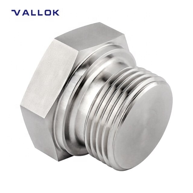 Swagelok type fittings 316 stainless steel compression Pipe Thread Fittings forged male hex pipe plug