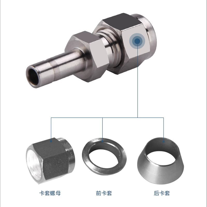 6000 Psi Swagelok Type Stainless Steel Twin Double Ferrule Reducer Instrumentation Tube Fitting Reducer for MS or Fractional