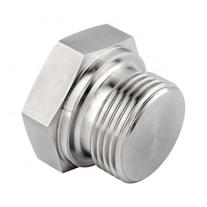 Swagelok type fittings 316 stainless steel compression Pipe Thread Fittings forged male hex pipe plug