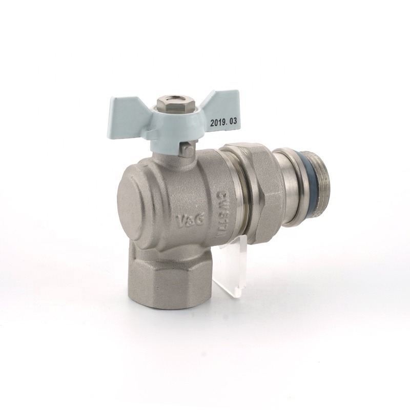 1/2 inch Pn-25 High Temperature Brass Angle Ball Valve Price List with Union