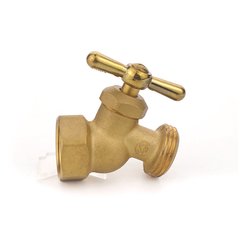 NPT 1/2 3/4 MIP Water Hose Bib Tap Golden Supplier Brass Garden Bibcock in Stock